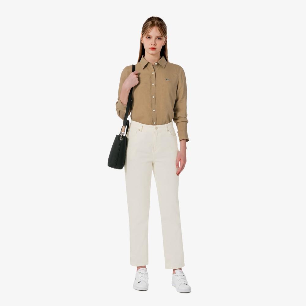 [Lacoste] Women's Regular Fit Linen Shirt CF005E-56G02S