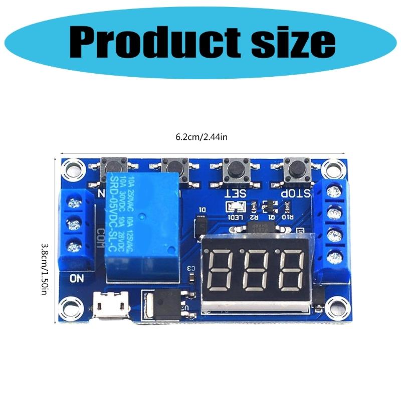 Programmable Relays Timer DC6-30V Timer Relays Module with Adjustable OP CLLOP Parameters for Industrial Applications