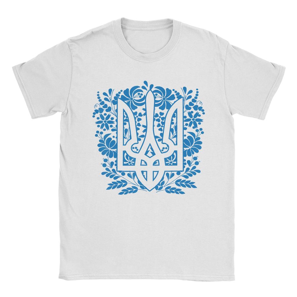 Ukraine Ukrainian Kiew Trysub Flag T Shirt Summer Leisure T Shirts Unisexs Cotton O Neck Oversized Top Tees Short Sleeve Y2K Tops