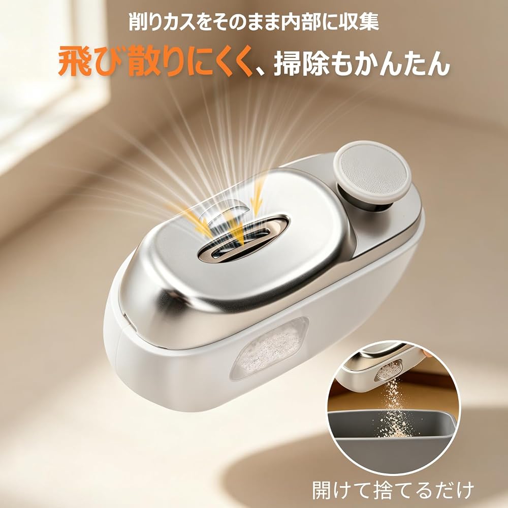 Glorlummi Electric Nail Clipper 3-in-1 with LED Light, Quiet Design, Anti-Splash, Nail Care