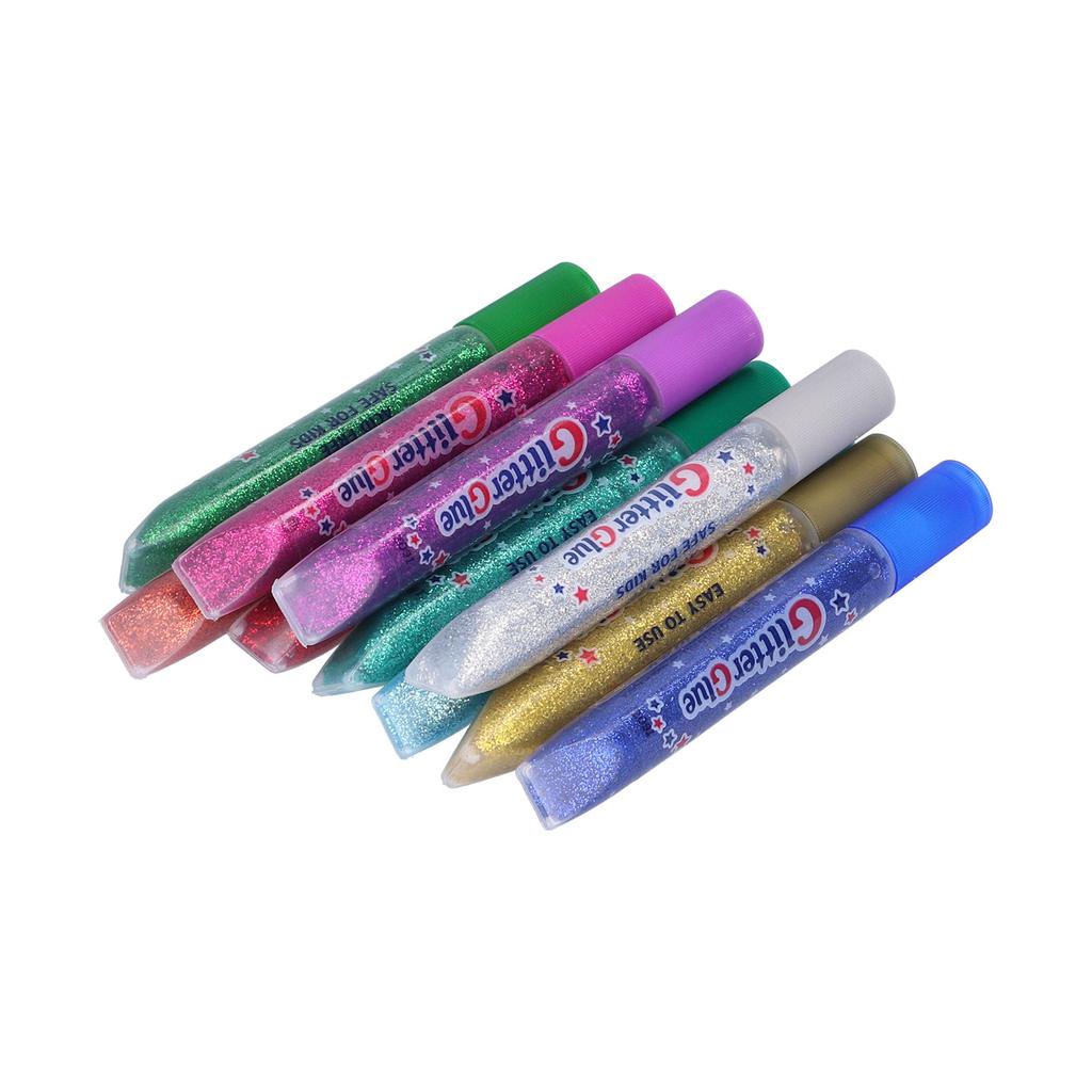 Třpytivé lepidlo v tužce Omyvatelný zlatý prášek Potřeby pro umění a řemesla pro děti MalováníKlasické 10 kusů