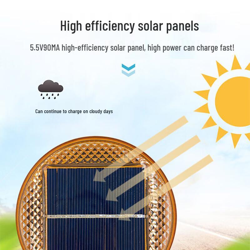 LED Car Magnetic Solar Warning Light