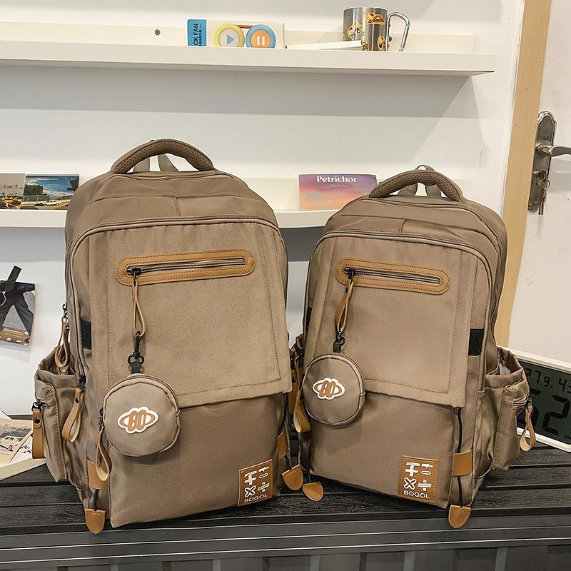 Schoolbag High-value Campus Style Lightweight and Versatile Leisure Travel Male and Female Junior High School High School Student Schoolbag Large