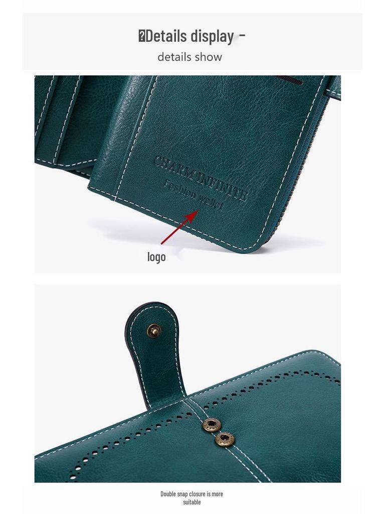 RFID-Blocking Women's Long Zipper Wallet: Large Capacity European & American Style