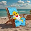 Ultra-Soft Beach Towel with Shark Theme,Ideal for Pool - Camping, Diving - Perfect Travel Essential, Vibrant Beach Towel.