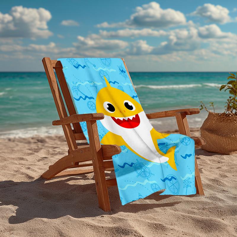 Ultra-Soft Beach Towel with Shark Theme,Ideal for Pool - Camping, Diving - Perfect Travel Essential, Vibrant Beach Towel.