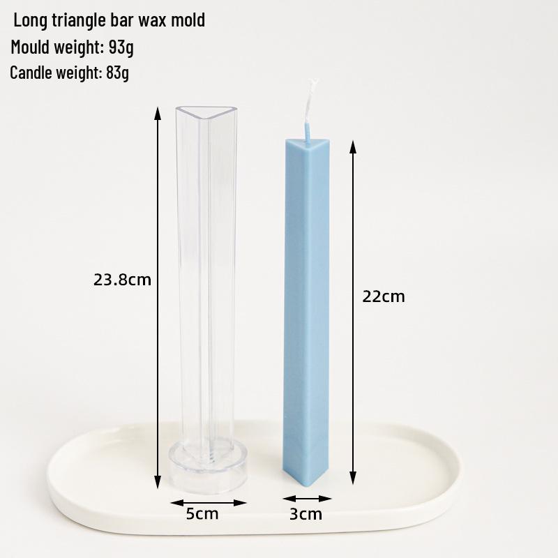 DIY Vertical Stripe Candle Mold - Triangle, Rectangle, Long Stick Shape