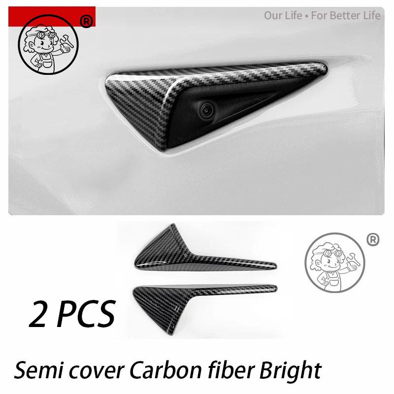 For Tesla Model YL 2026 2027 Car Leaf plate camera protection cover body Carbon fiber decorative Car modification accessories