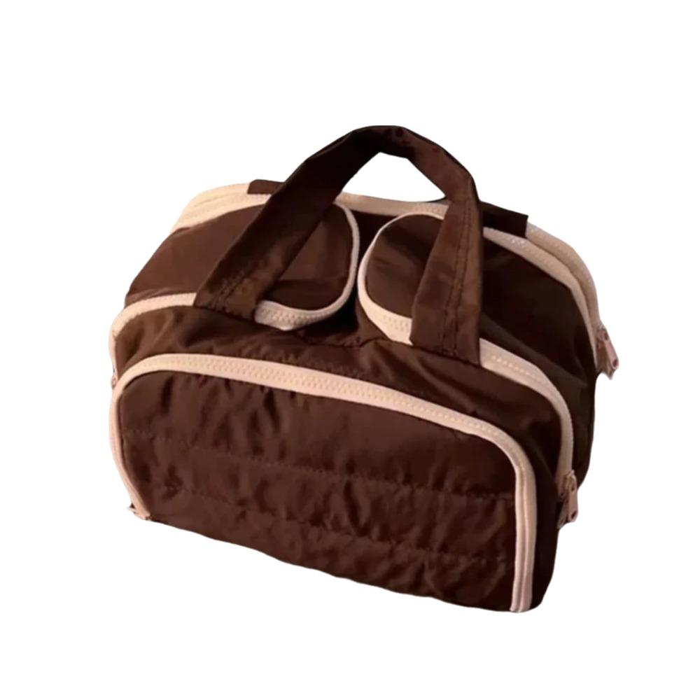 Multipocket Design Travel Toiletry Bag Zipper Closure Portable Makeup Pouch Shower Organizer