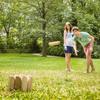 Gioco Molkky, Gioco di Lancio di Birilli in Legno con 12 Birilli, 1 Bastone da Lancio e Scatola da Trasporto, Giochi da Esterno per Adulti, Giardino, Picnic, Spiaggia, Festa