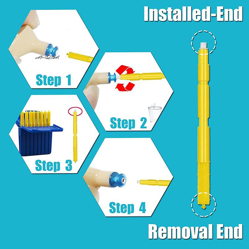 Blue Easy-Open Container Hearing Aids Wax Guards Filters Cleaning Kit Aid Replacement Parts Supplies with Cleaning Tool