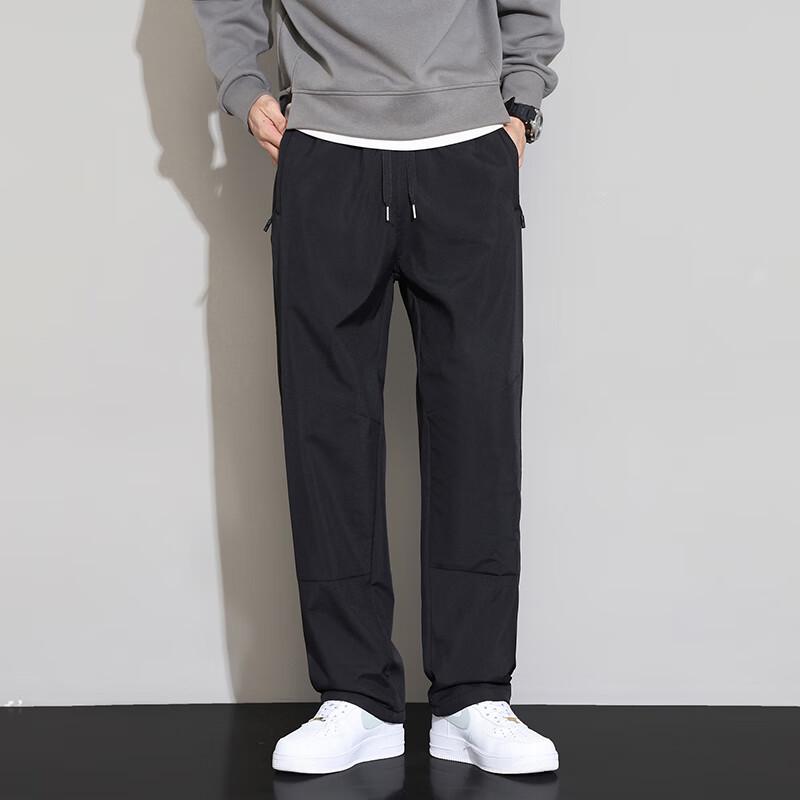 VANCAMEL Herren Graphen-Fleecegefütterte Gerade Geschnittene Freizeithose