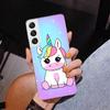 Pink Unicorn Rainbow Phone Case For Samsung Galaxy S24 S25 Edge S26 Ultra S23 S22 S21 Plus S20 FE + Personalized Print Cover Gal