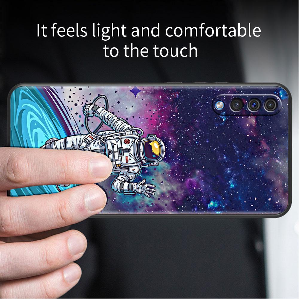 Weiche Hülle für Samsung Galaxy Note 20 Ultra 10 Plus Lite A50 A70 A20 A40 A20e 9 8 A60 Funda Handyhülle Universum Cooler Astronaut