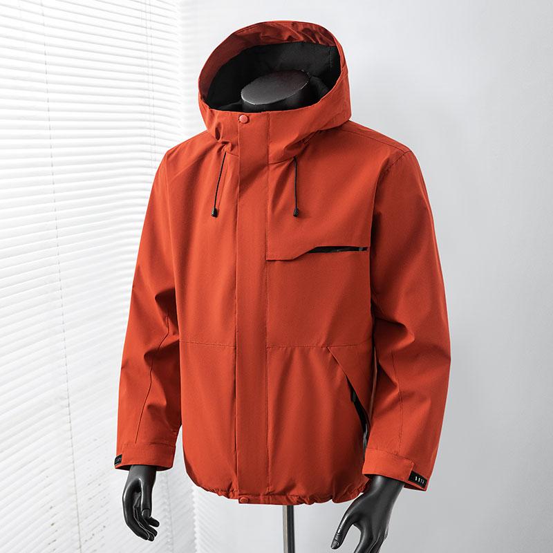 Wide Casual Jacket Men's Jacket Men's Removable Hood Waterproof Mountaineering Clothing Casual Jacket