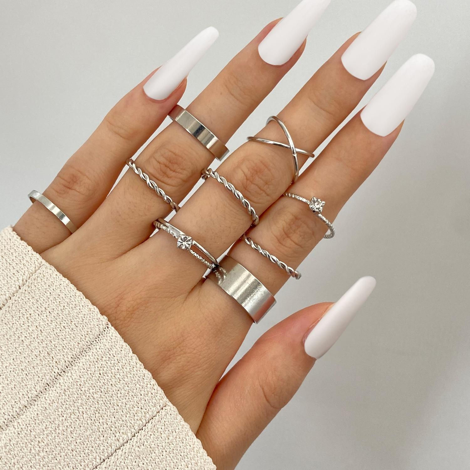 

ЯКЩО Я Вінтажне посріблене кільце з крилами ангела для жінок, готичний панк, стімпанк, серце, метелик, череп, набори каблучок для вечірок F128525