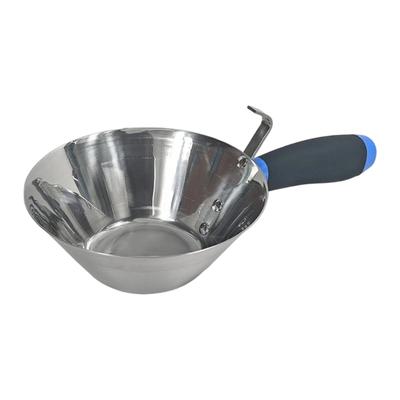 Edelstahl Gipszement Mischschüssel mit ergonomischem Griff und Aufhängehaken für Farbe Mörtel Putz Anwendung