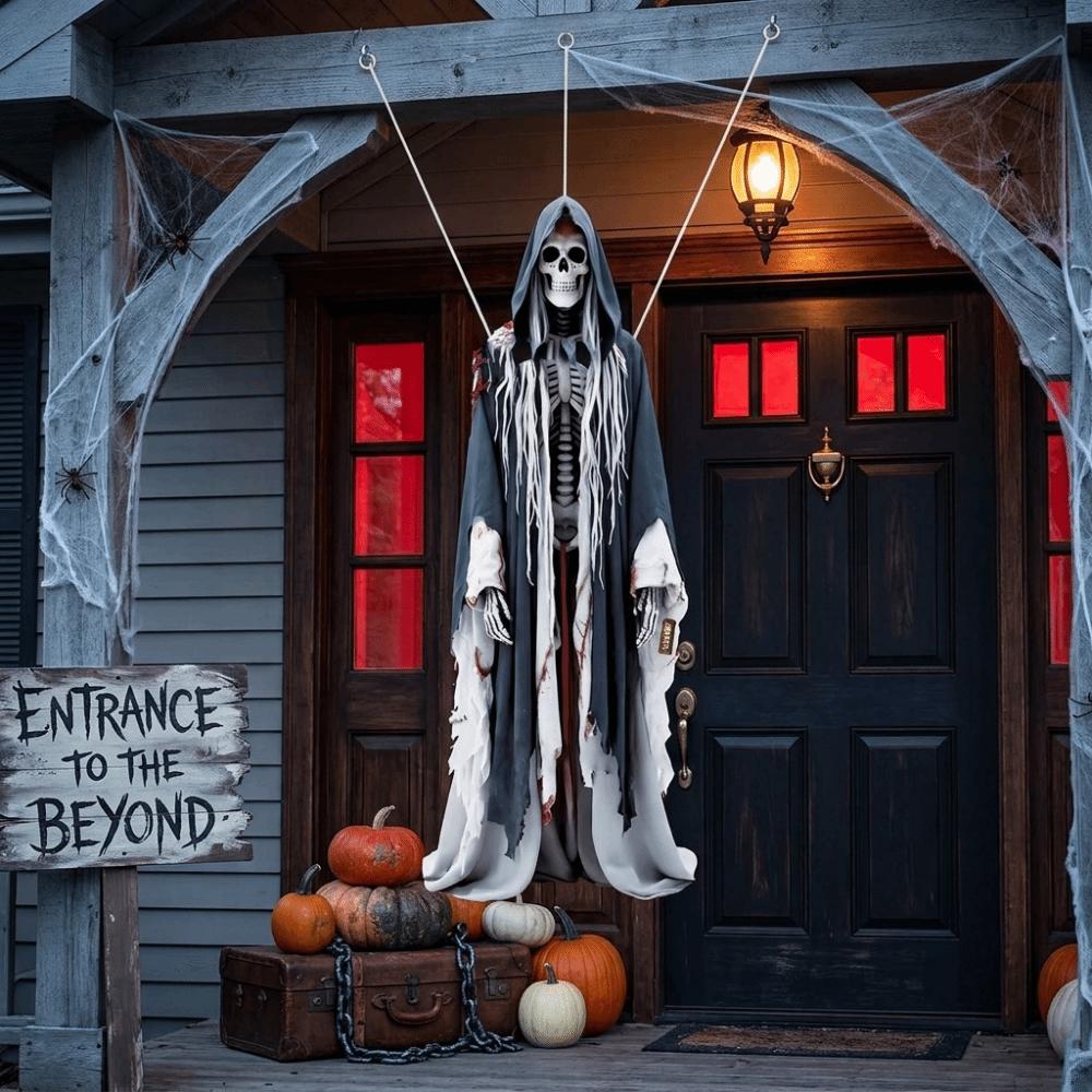 Irregularly Halloween Eaves Decorative Banners Clear Printing Spooky Atmosphere Banner Party