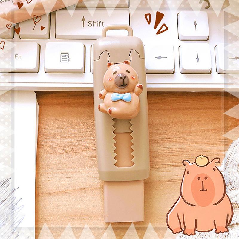 Kawaii Office Supplies School Items Gift For Kids Eraser Cute Capybara Eraser Funny Rubber