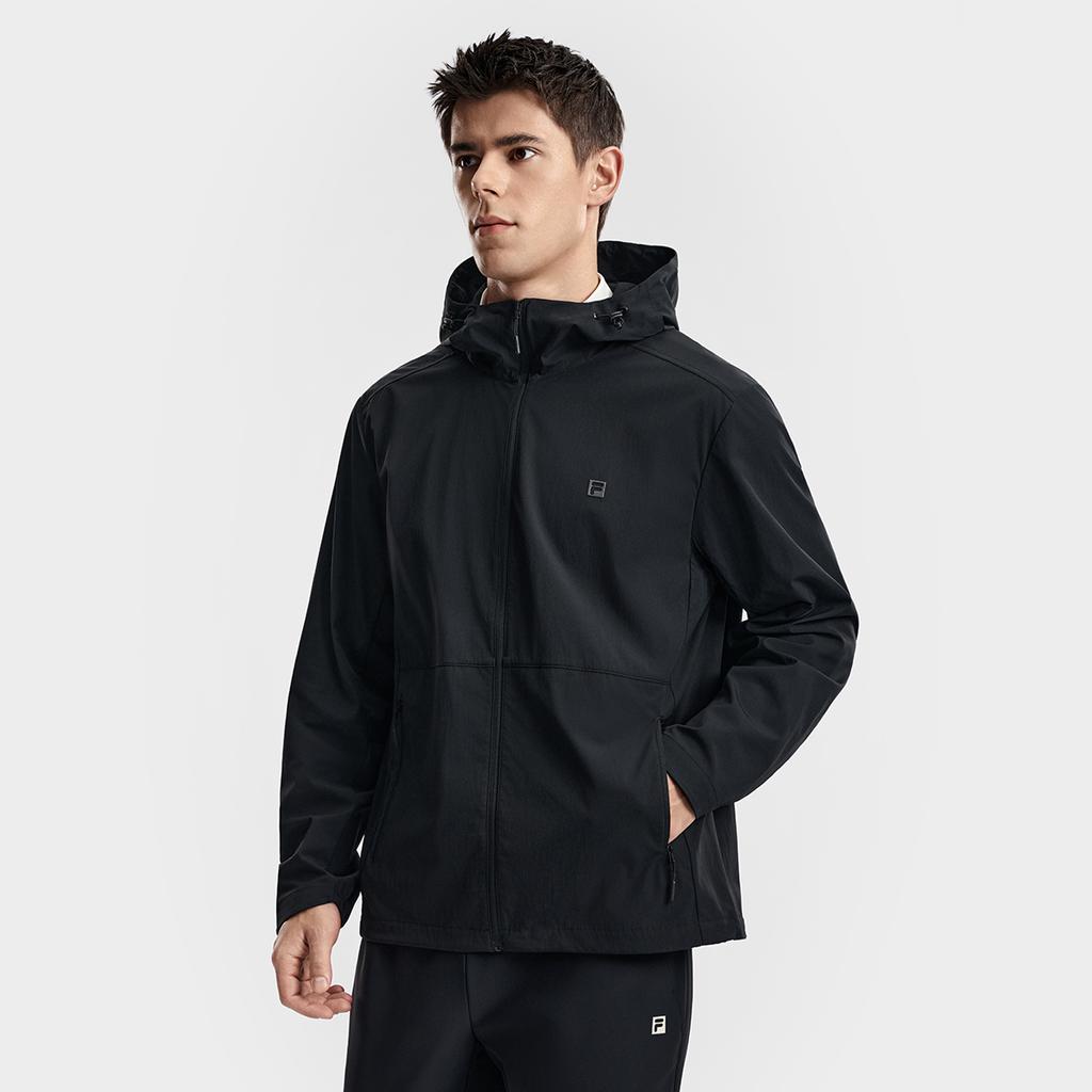 FILA Fitness Series Simple Sports Training Casual Hooded Jacket Men jackets Black A51M611701FBK