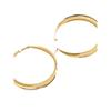Accessible Luxury Fashion Simplicity and Exaggeration Glossy Metal Big Ear Ring