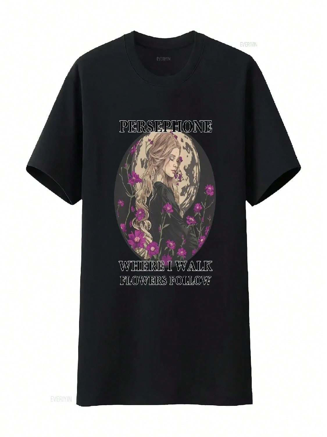 Persephone T Shirt Greek Goddess Ancient Mythology Cotton Tee Vintage Washed Casual Versatile Unisex Top For Everyday Wear S разноцветный