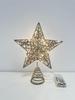 Wrought Iron Luminous Glitter Treetop Star Christmas Decoration