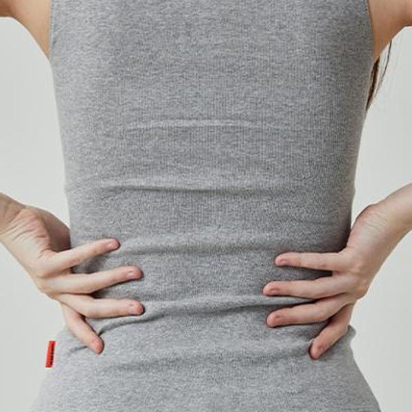 Wearing Ribbed No-bra Tank Top (2 COLORS)