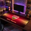 Tappetino per Mouse Grande Personalizzato VfB Stuttgart FC, Stampa Testo Nome Personalizzato, Tappetino da Scrivania Antiscivolo con Logo Calcio, Regalo per Gamer