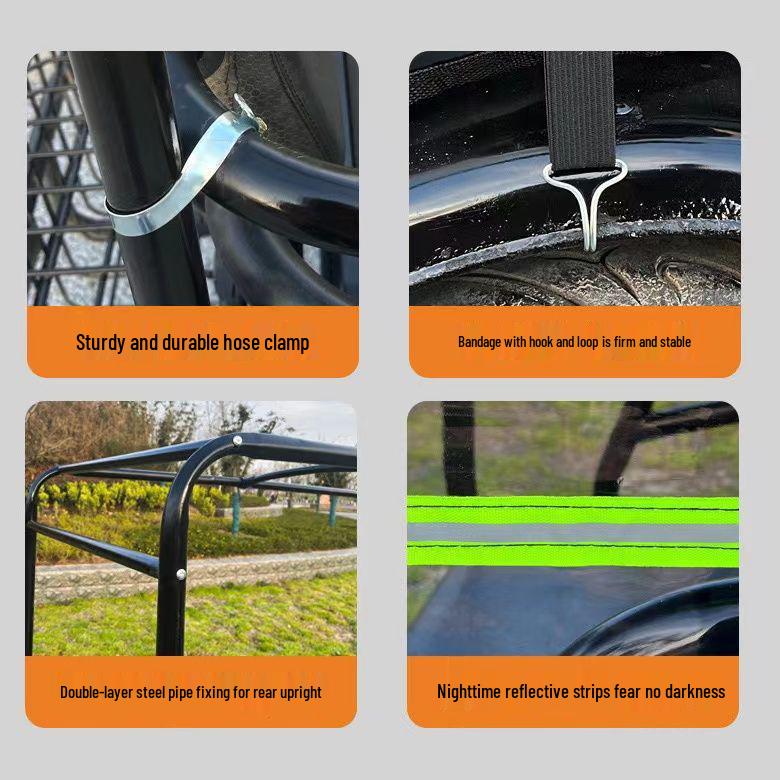 Electric Tricycle Rain Canopy and Sunshade for Elderly Vehicle