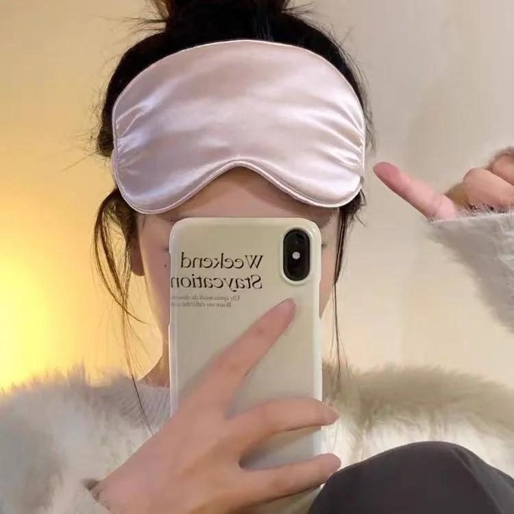 Imitated Silk Eye Patch Shading Sleep Eye Mask Eyepatch Travel Relax Cover Eyeshade Health Sleeping Shield Soft Eye Care Tools
