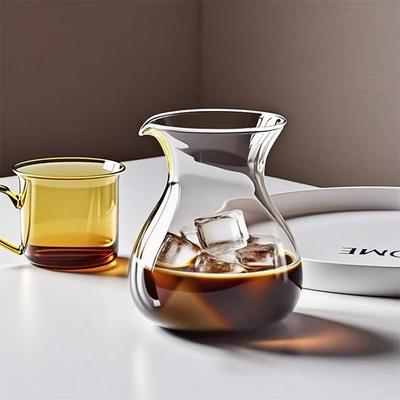 600ml Hand-brewed Glass Coffee Pot Ice Coffee Carafe Sharing Pot Coffee Maker Barista Tools