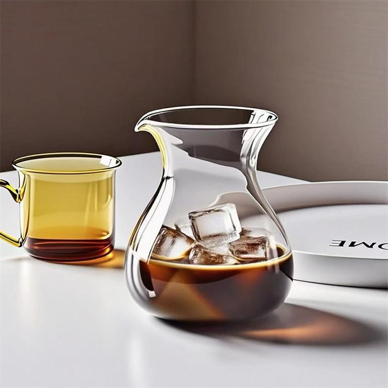 600ml Hand-brewed Glass Coffee Pot Ice Coffee Carafe Sharing Pot Coffee Maker Barista Tools