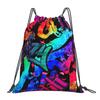 Bolsas con Cordón de Graffiti para Mujeres Hombres Plegables Ligeras Mochila Deportiva para Gimnasio Colección de Cómics Americanos Mochilas de Entrenamiento Pop Art