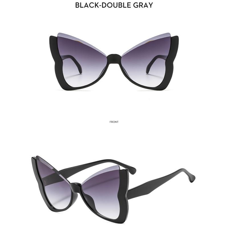 Ladies sunglasses, fashionable butterfly half-frame sunglasses