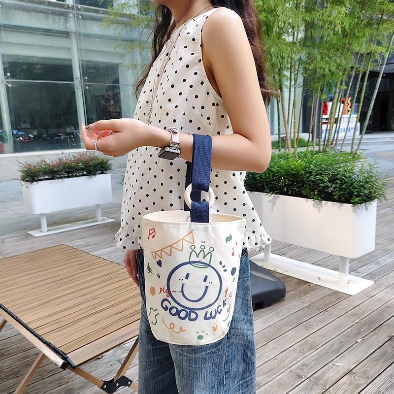 

Fumaide Happy Face Canvas Tote Bag Set
