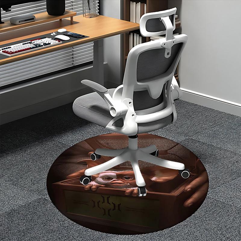 

Gizmo,Creature from the Black Lagoon Chair mat Round Rug-Office carpet, Machine Washable, Non-slip, Suitable for Living Rooms, Bedrooms, Ent 80cm by 80cm