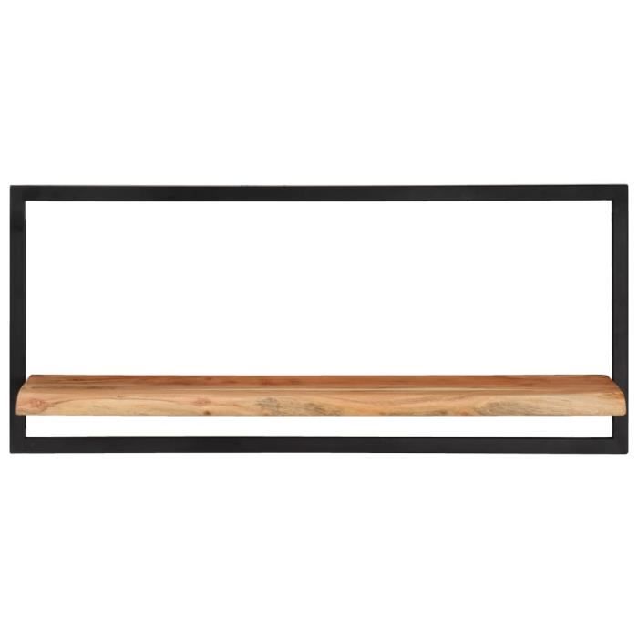 VidaXL Wall Shelves 2 Pcs 80x25x35 Cm Acacia Wood and Steel 338458