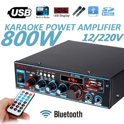 12V/AC 220V HIFI Audio Stereo Amplificator de putere bluetooth FM Radio Car Home Karaoke Amplificator audio
