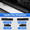 For VW ID.4X ID4CROZZ Car Door Sills Scuff Plate Threshold PU Protector Interior Imitation Carbon Fiber Sticker Accessories