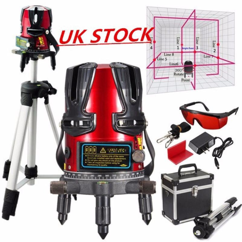 

8-линейный профессиональный автоматический самовыравнивающийся ротационный лазерный уровень, измеритель луча, портативный измерительный комплект