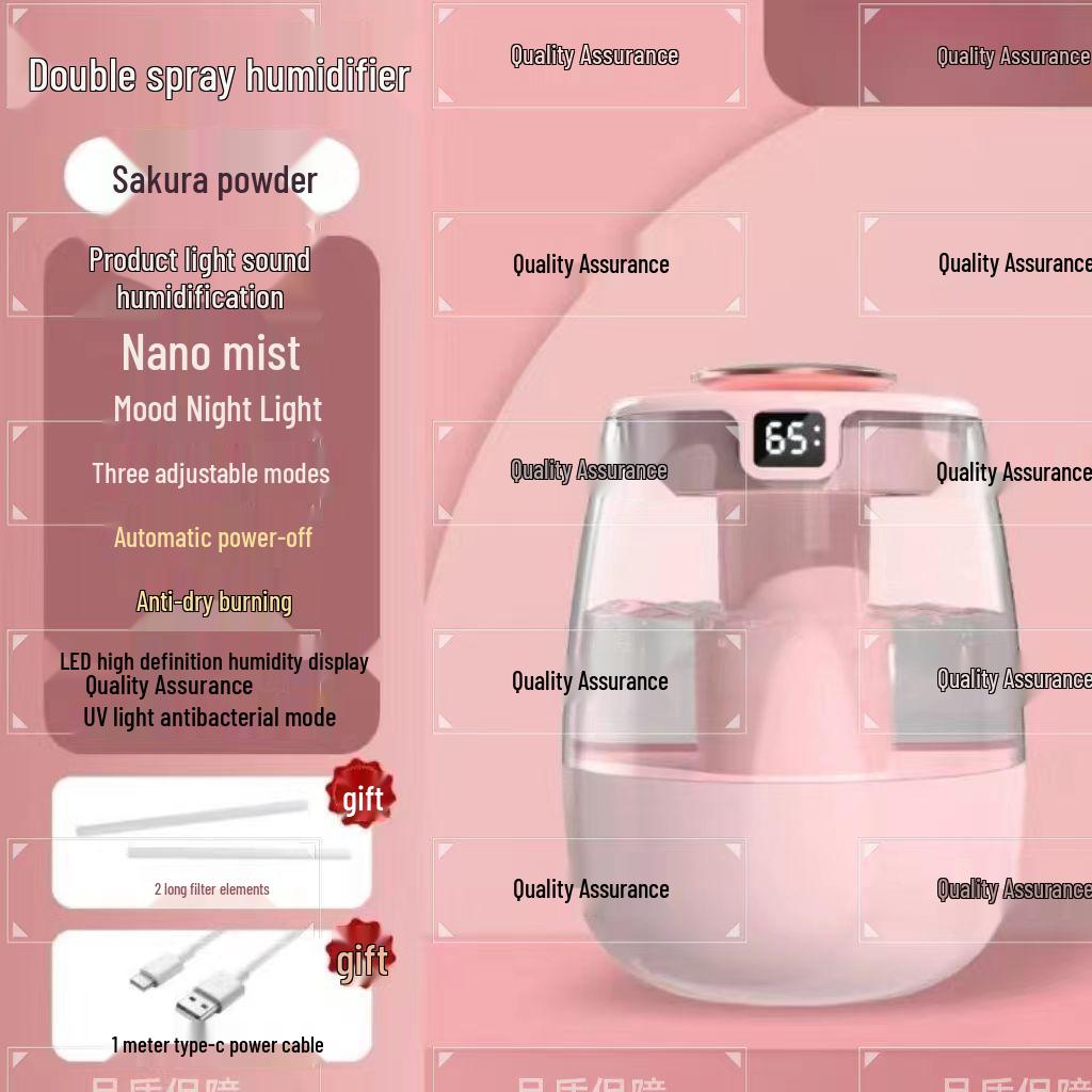 2025 Тихий Большой Увлажнитель Воздуха с Туманом для Дома и Спальни, Безопасный для Беременных Женщин и Младенцев 136 x 136 x 196 mm + TC Power Supply