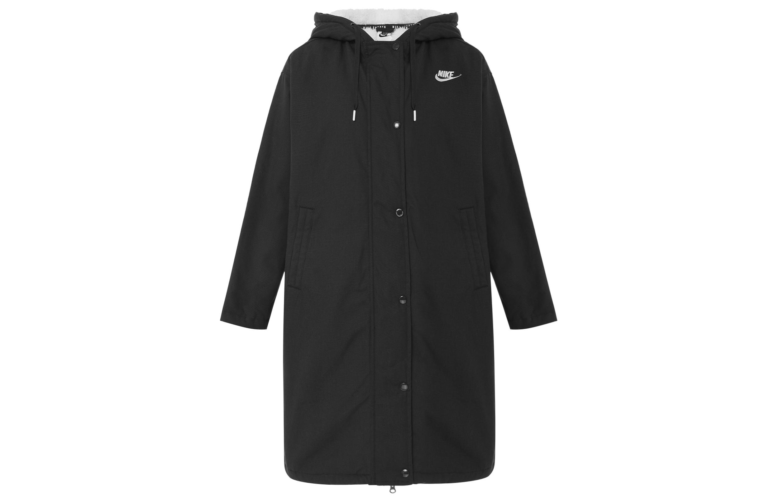 Nike Puffer Jackets Women s Gray Black Hooded Moderate Other FD6684-045 L