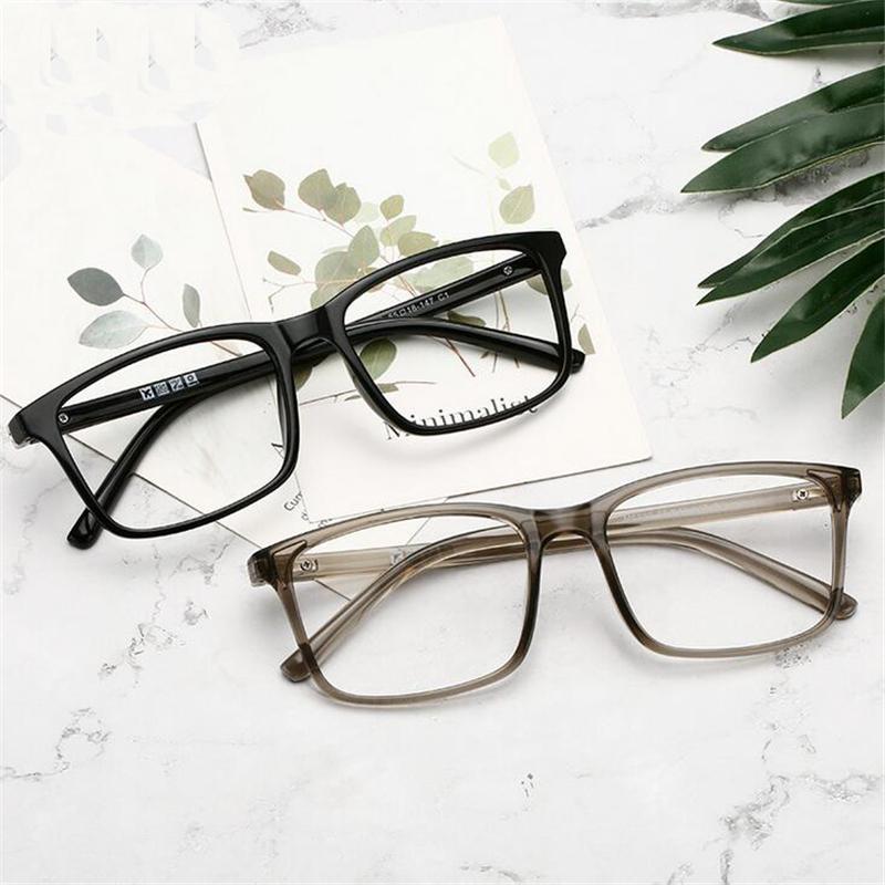 TR90 Spring Leg Square Optical Eyeglasses Women Anti Blue Light Prescription Glasses 0 To -6 0