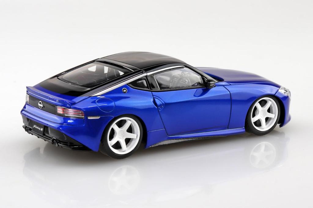 Aoshima Bunka Kyozai Scale Rakupla Snap Kit Nissan RZ34 Fairlady Z Custom Seiran Plastic Model Kit (AOSHIMA) 1/32 No. 17CU-SB Wheels, Blue,