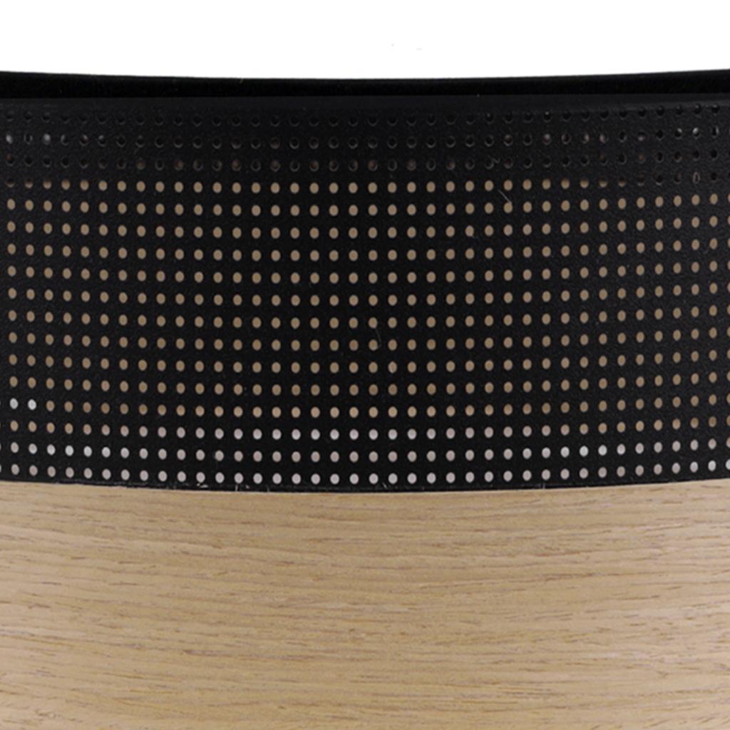 WOOD PLEXI CEILING LAMP BLACK 40CM GOLDEN OAK