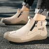 38-46 Pig Leather Boots Men Shoes Comfortable Ankle Boots for Men Casual Shoes Moccasins Men Casual Shoes