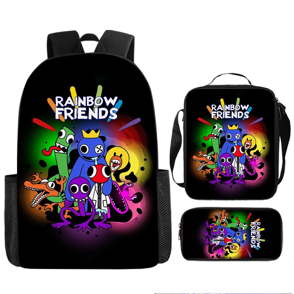 Rainbow Friends Cartoon School Bag Primary School 3rd and 4th Grade Lightweight Burden Reduction Rainbow Friends Backpack