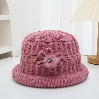 Middle Aged Rabbit Fur Mother Wool Hat Old Lady Old Man Hat Woman Winter Velvet Warm Autumn and Winter