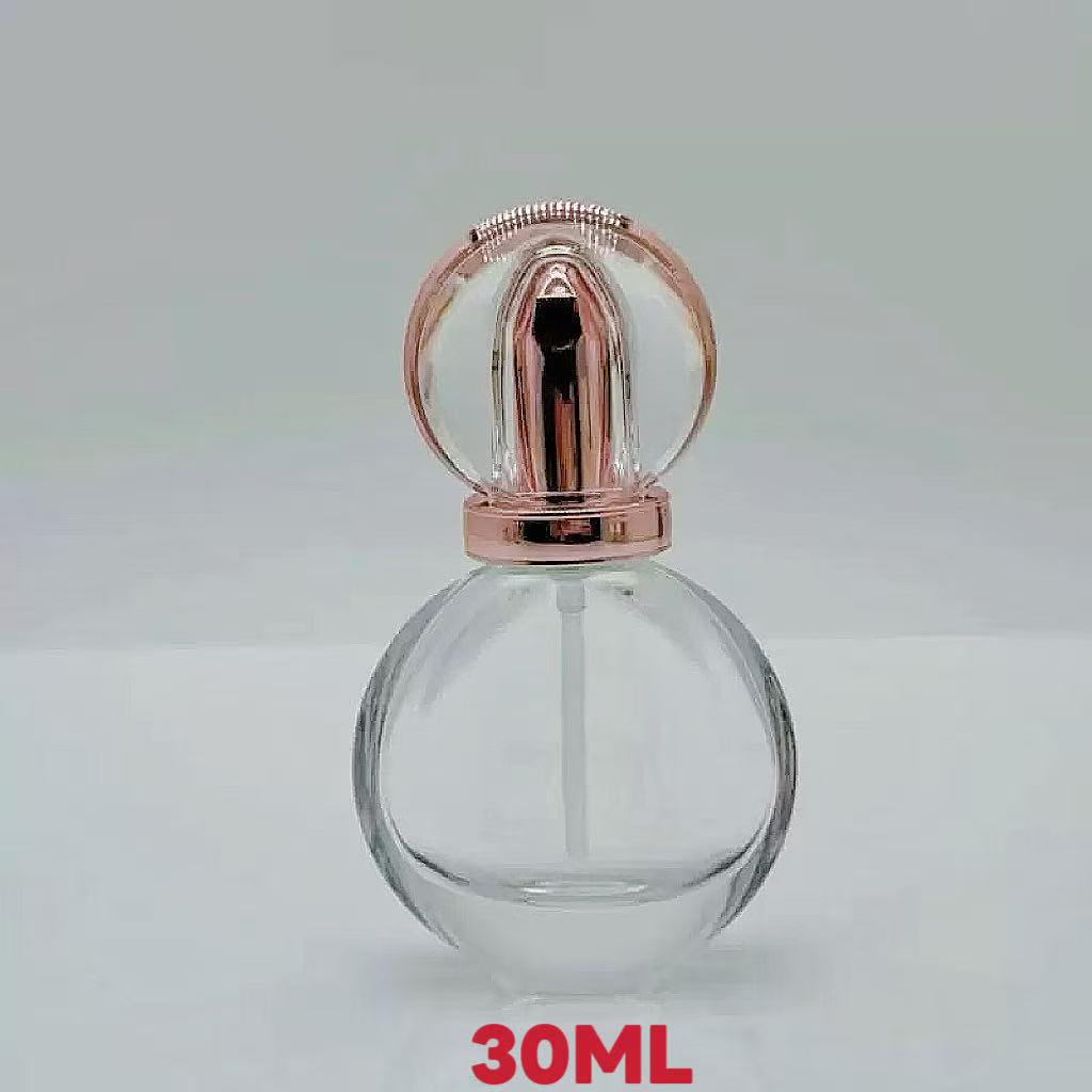 30ml Oval Serum & Lotion Pump Bottle for Skincare Cosmetics 30ml Clear Glass Bottle